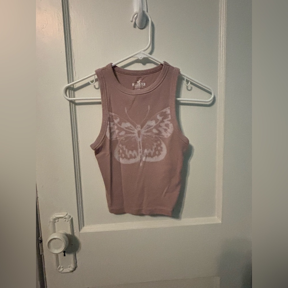 XS butterfly cropped tank